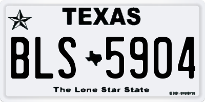 TX license plate BLS5904