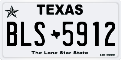 TX license plate BLS5912
