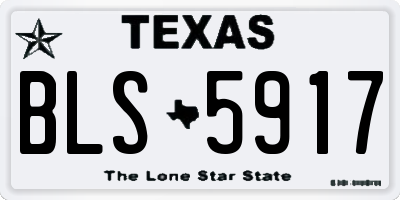 TX license plate BLS5917