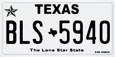 TX license plate BLS5940