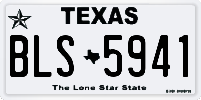 TX license plate BLS5941