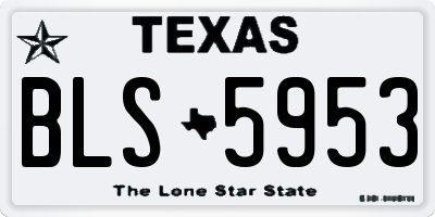 TX license plate BLS5953