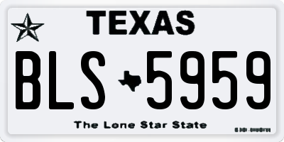TX license plate BLS5959