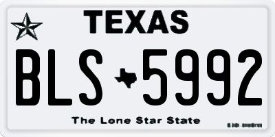 TX license plate BLS5992