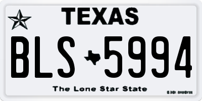 TX license plate BLS5994