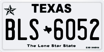 TX license plate BLS6052