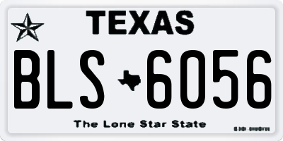 TX license plate BLS6056