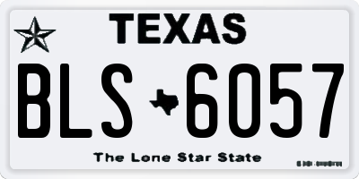 TX license plate BLS6057