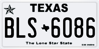 TX license plate BLS6086