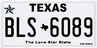 TX license plate BLS6089