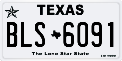 TX license plate BLS6091