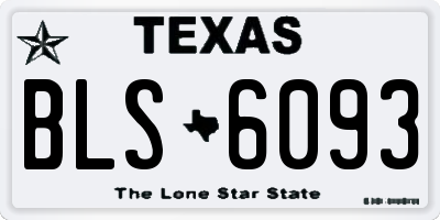 TX license plate BLS6093