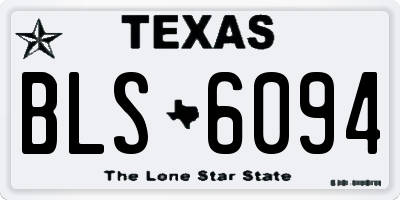 TX license plate BLS6094