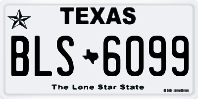 TX license plate BLS6099
