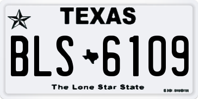 TX license plate BLS6109