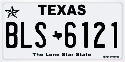 TX license plate BLS6121