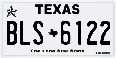 TX license plate BLS6122