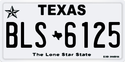 TX license plate BLS6125
