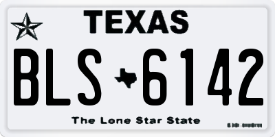 TX license plate BLS6142