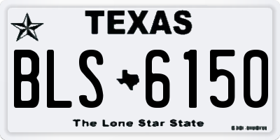 TX license plate BLS6150