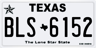 TX license plate BLS6152