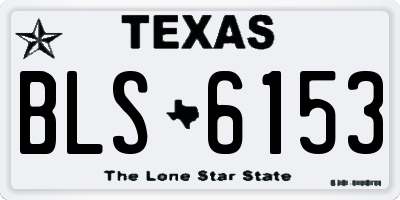 TX license plate BLS6153