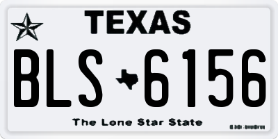 TX license plate BLS6156