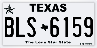 TX license plate BLS6159