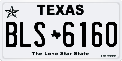 TX license plate BLS6160