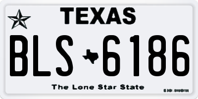 TX license plate BLS6186
