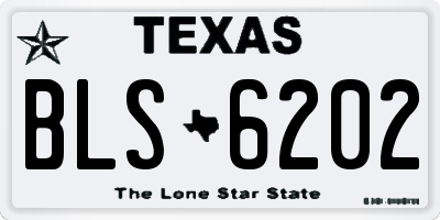 TX license plate BLS6202