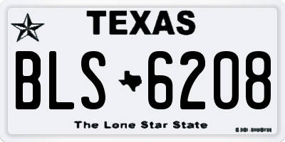 TX license plate BLS6208