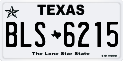 TX license plate BLS6215