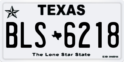 TX license plate BLS6218