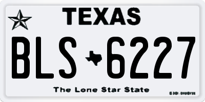 TX license plate BLS6227