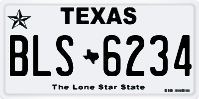 TX license plate BLS6234