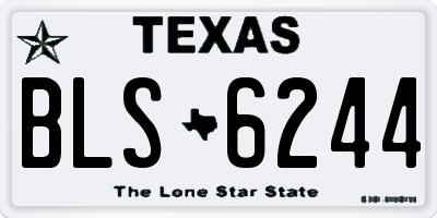 TX license plate BLS6244