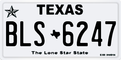 TX license plate BLS6247