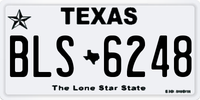 TX license plate BLS6248