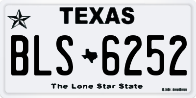 TX license plate BLS6252
