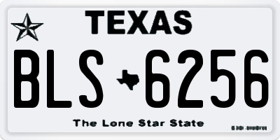 TX license plate BLS6256