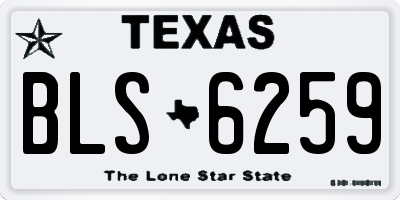 TX license plate BLS6259