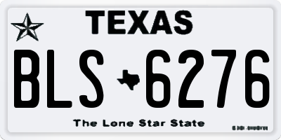 TX license plate BLS6276