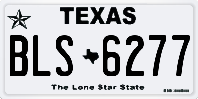 TX license plate BLS6277