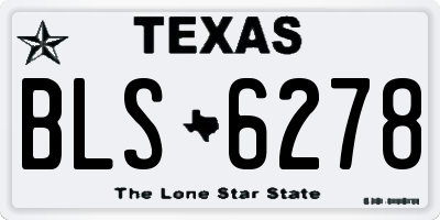 TX license plate BLS6278