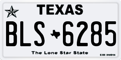 TX license plate BLS6285