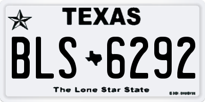 TX license plate BLS6292