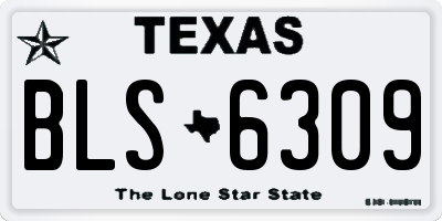 TX license plate BLS6309