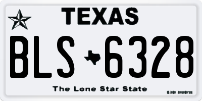 TX license plate BLS6328