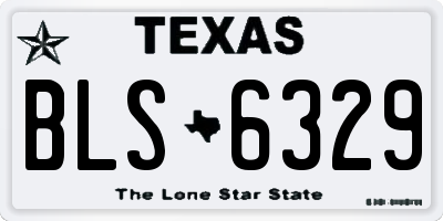 TX license plate BLS6329